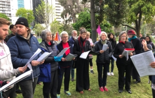 Choir performing in Melbourne with the Climate Choir
